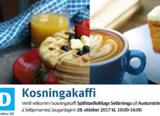 Verið velkomin í kosningakaffi á kjördag frá kl 10:00-16:00 í sal félagsins