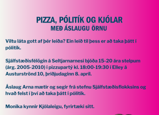 Pizza, pólitík og kjólar í dag kl. 18-19:30